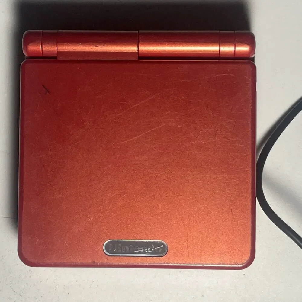 Gameboy Advanced sp GBA Flame Red Ags-001 Tested US Model